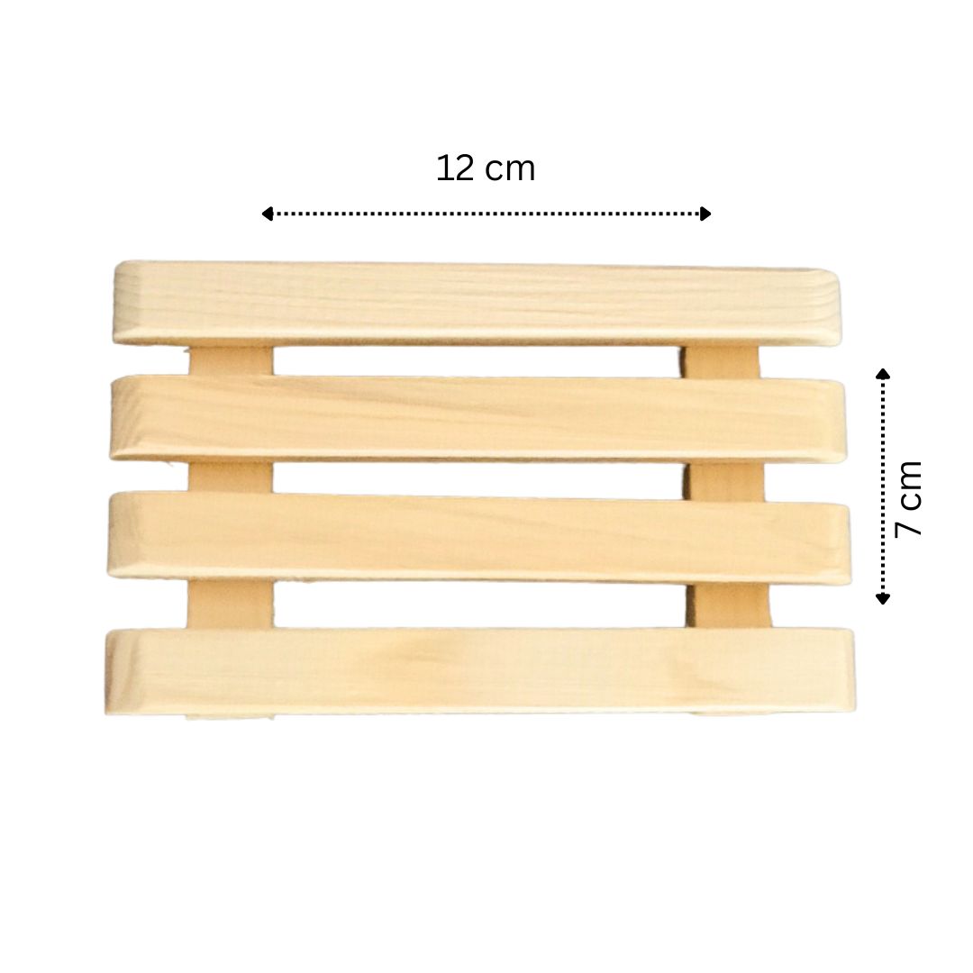 Wooden slatted mat