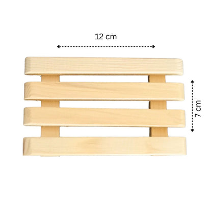 Wooden slatted mat 